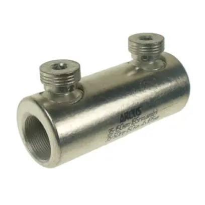 spojka šroubová se 2 trhacími šrouby na AL/CU vodiče RM 35-150mm2, RE 35-50mm2 1kV, max.prům. 18mm